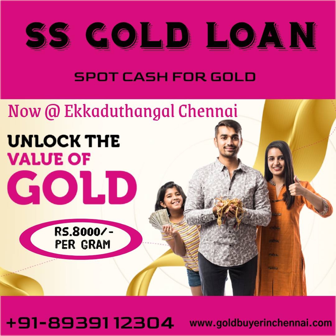 Family-themed promotional image for a gold loan and gold buying company showing a father carrying gold jewellery, a daughter holding cash with a bright smile, and a wife giving a thumbs-up gesture symbolizing financial benefits and instant cash for gold.