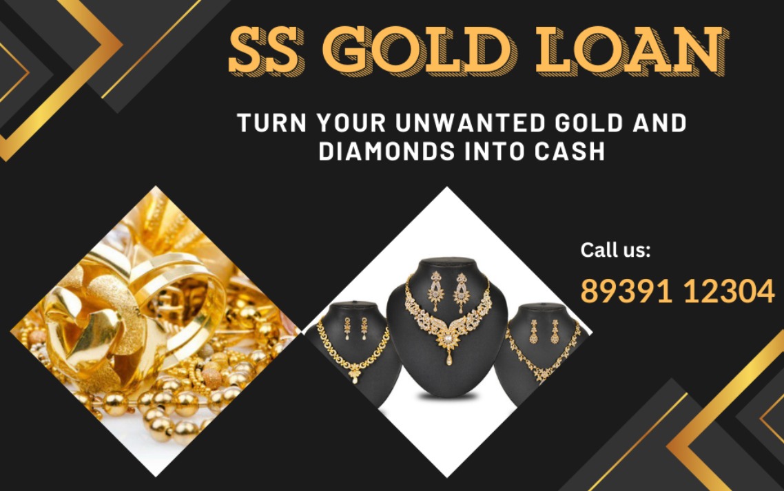 Promotional image showing gold and diamond jewelry with the message “Turn your unwanted gold and diamond into cash” highlighting instant cash benefits for old jewelry.